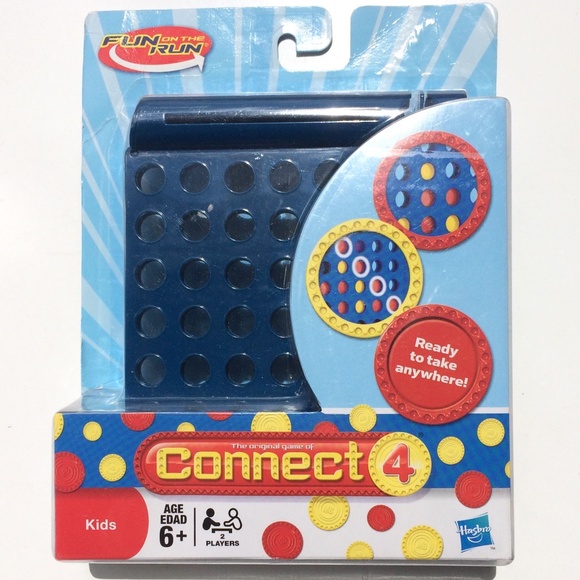 Hasbro Connect 4 Travel Fun On The Run Milton Bradley - Picture 1 of 2